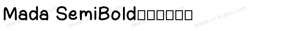 Mada SemiBold字体转换